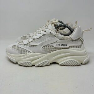 Steve Madden Possession White Womens 11M Chunky Retro Casual Shoes